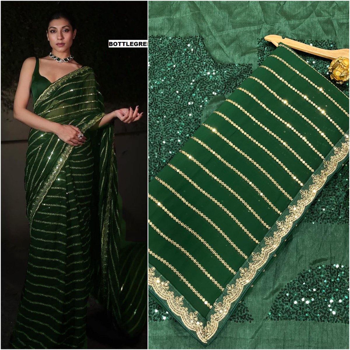 NEW TRENDING BOLLYWOOD BLOCKBUSTER SEQUINS DESIGN 3393 2