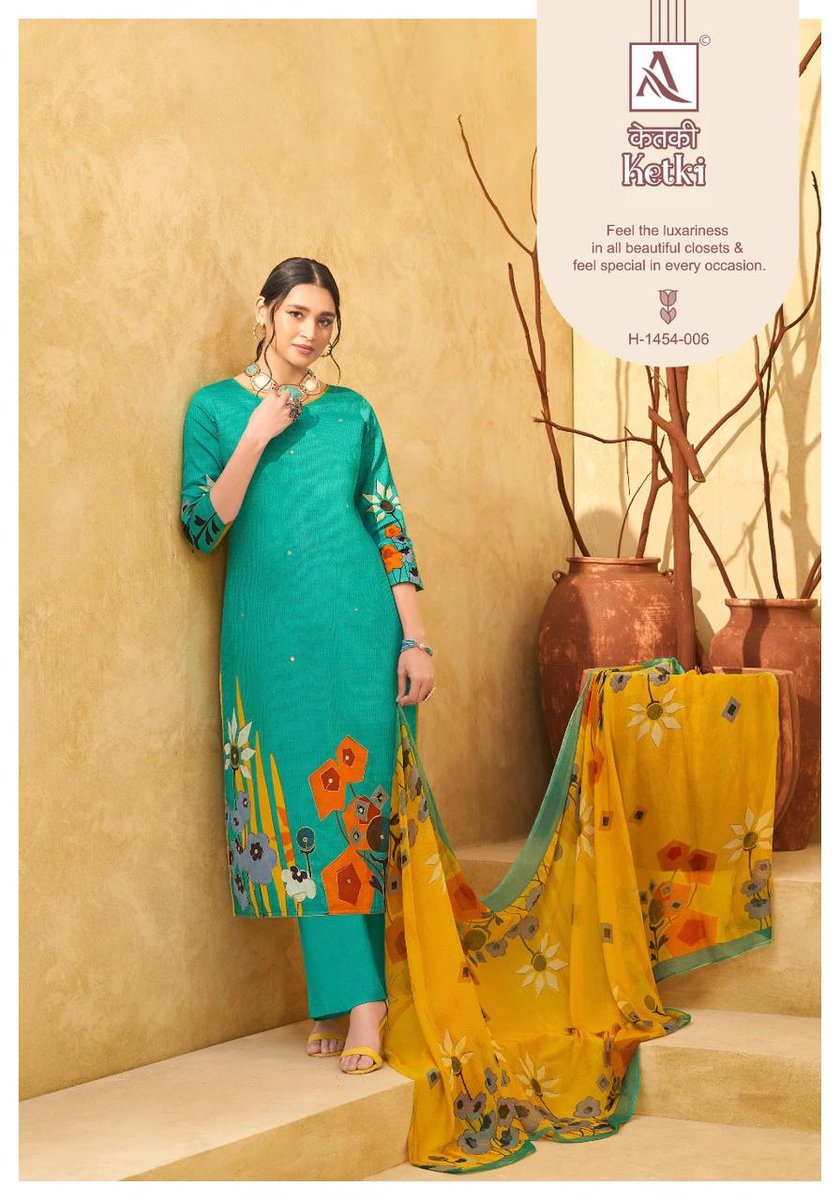 ALOK SUIT KETKI H-1454-001 TO H-1454-006 6