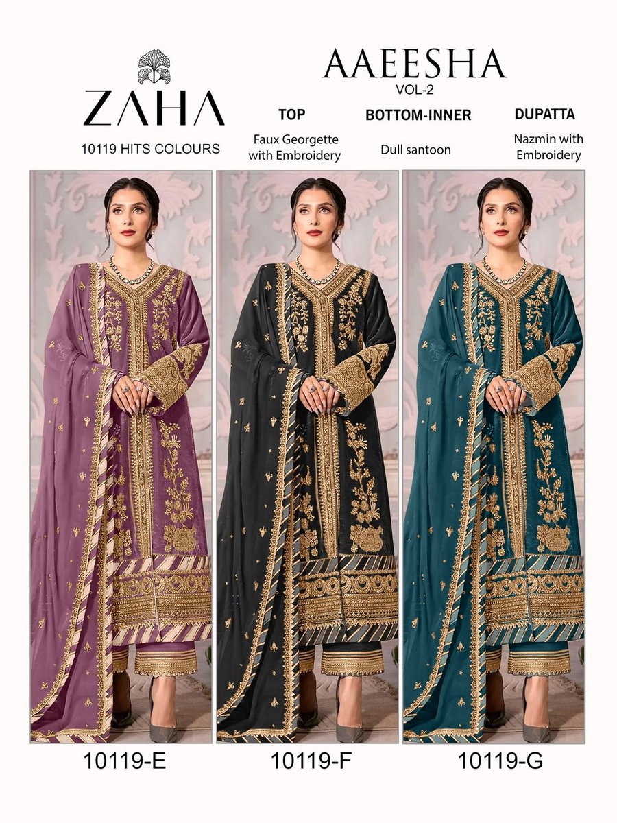 Zaha Aaeesha Vol-2 10119 New Colors 4