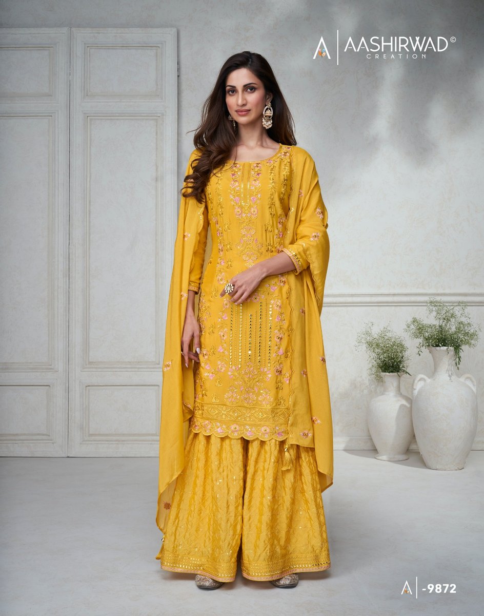 AASHIRWAD CREATION AGHA NOOR 9871 TO 9874 2