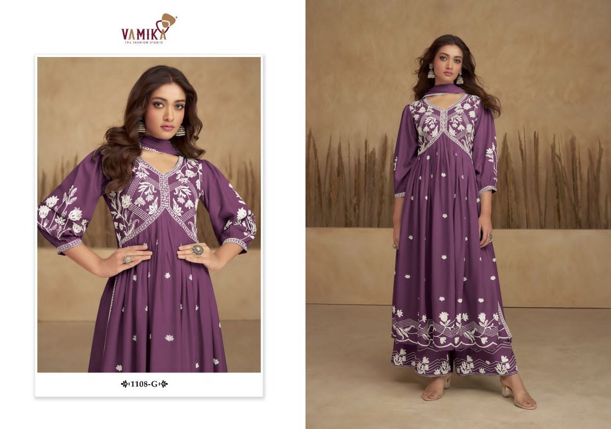 Vamika Fashion Aadhira Vol-6 Silver 1108 Colors 2