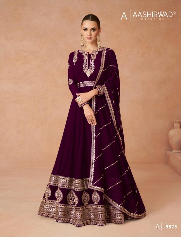 AASHIRWAD CREATION ANDAZ GOLD 9875-9878 SERIES