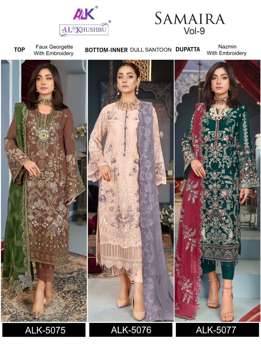 AL KHUSHBU SAMAIRA VOL-9 5075 TO 5077 4
