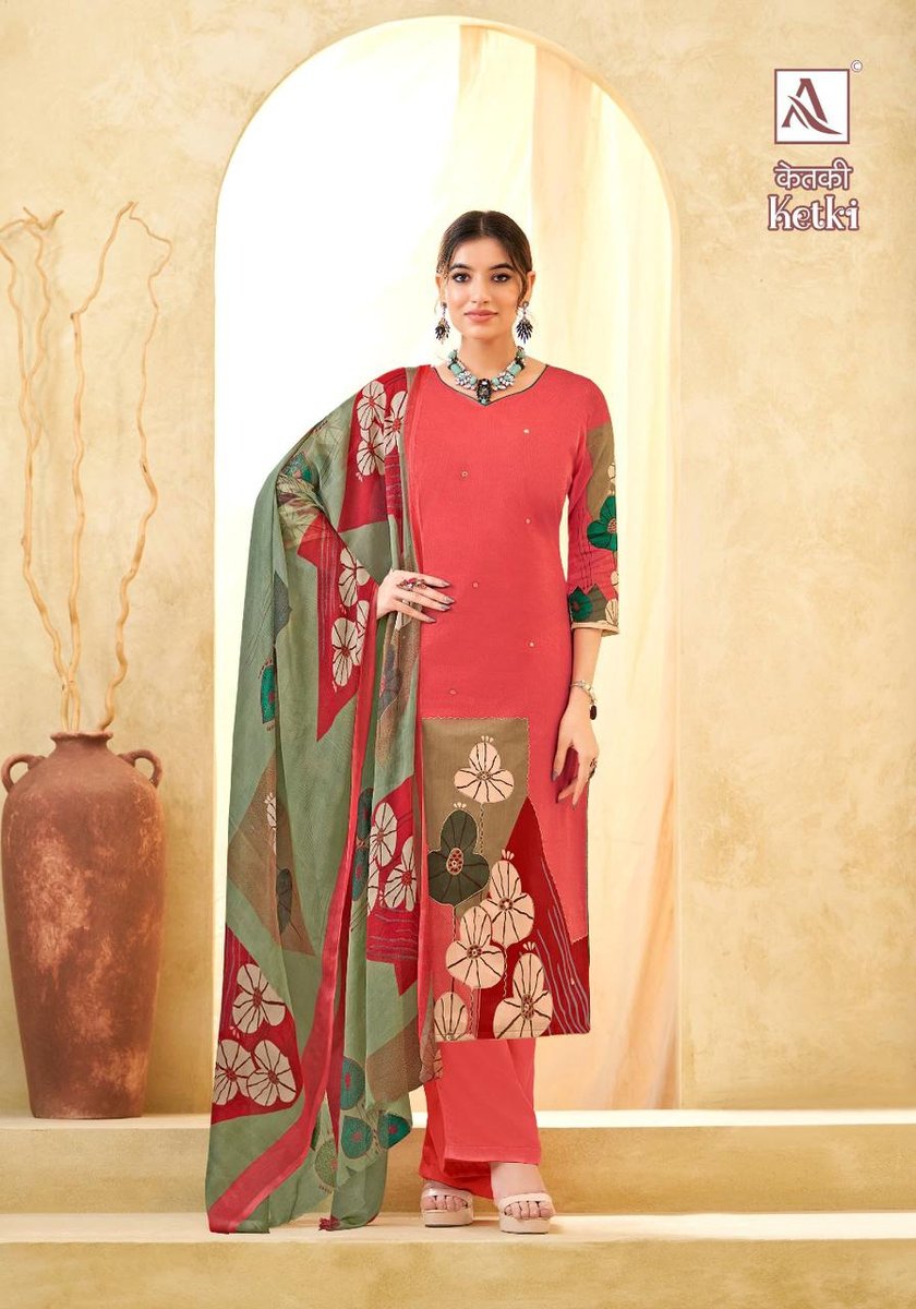 ALOK SUIT KETKI H-1454-001 TO H-1454-006 1