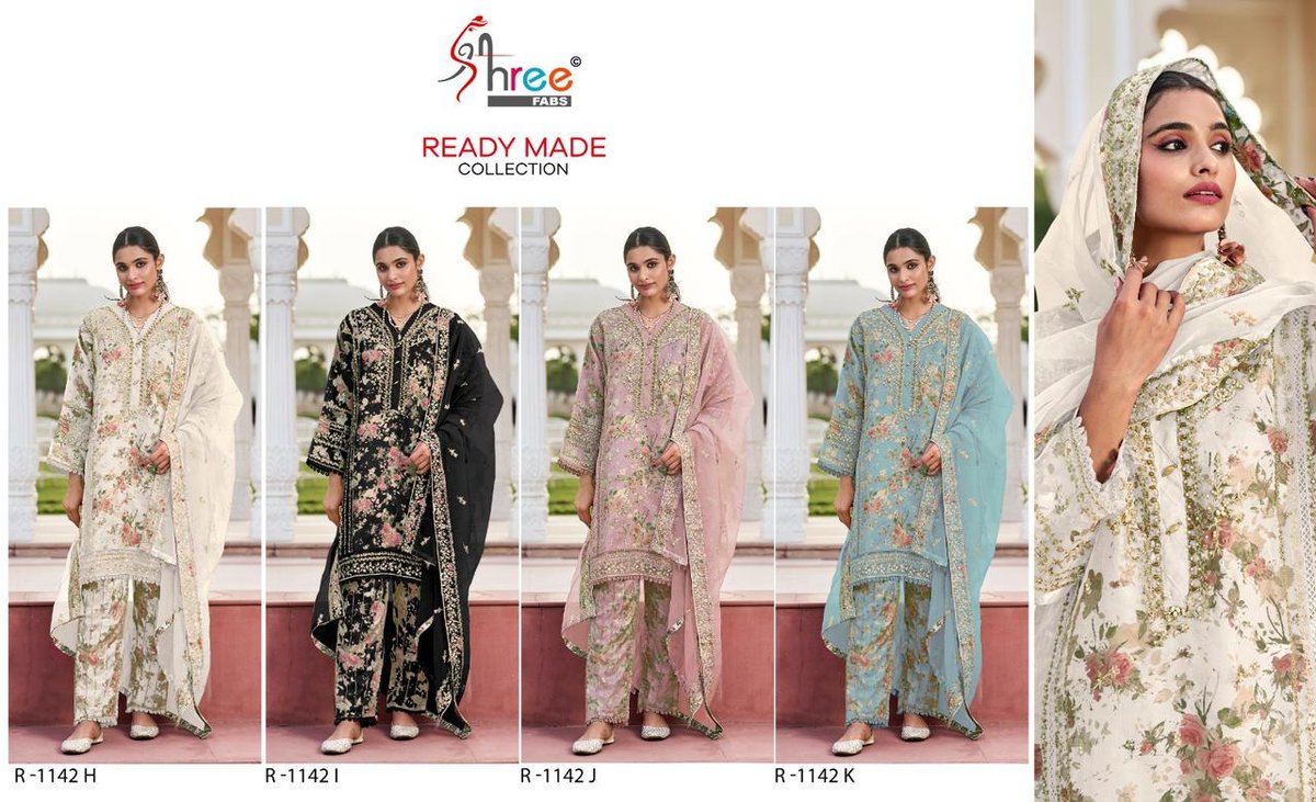 SHREE FAB READY MADE COLLECTION R-1142-H TO R-1142-K 5