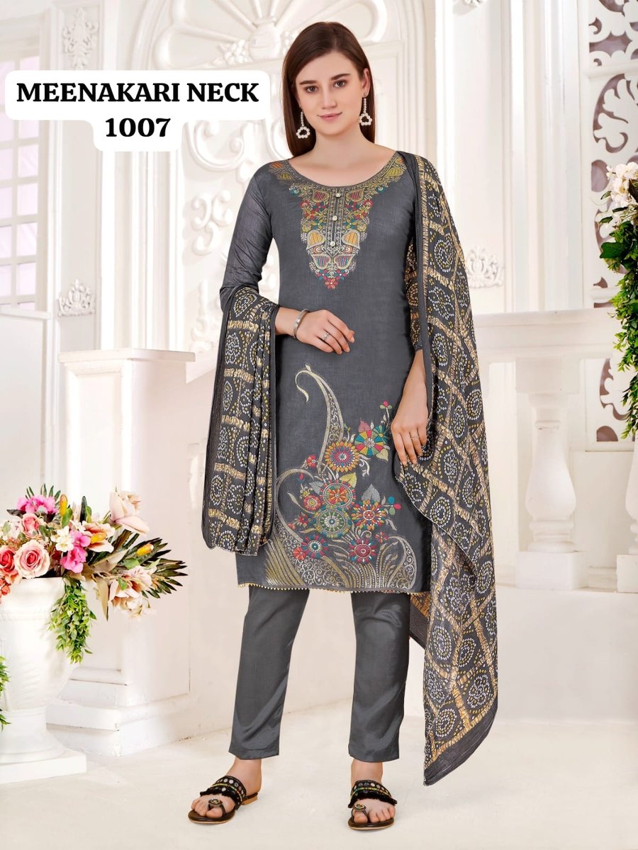 RAHUL NX MEENAKARI NECK DAMAN 1001 TO 1008 7