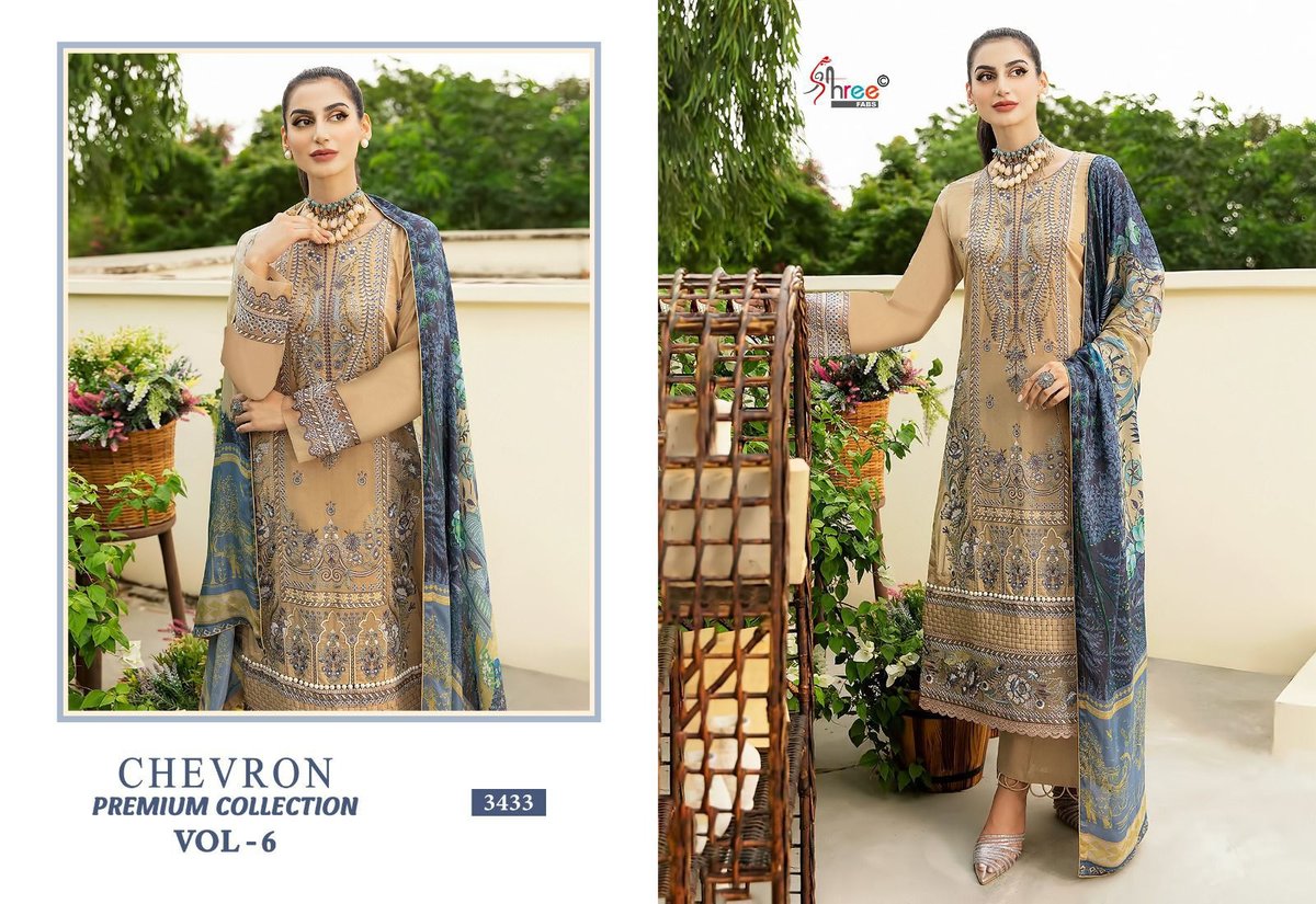 SHREE FAB CHEVRON PREMIUM COLLECTION VOL-06 3431 TO 3438 3