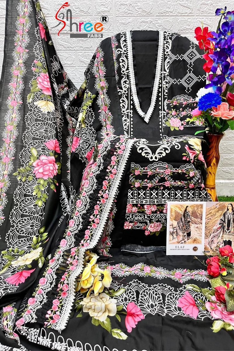 Shree Fab Elaf Premium Lawn Collection 3253 Colors 8