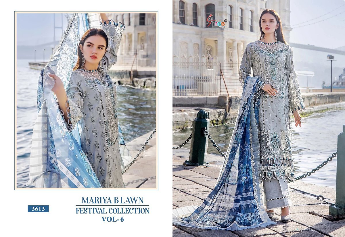 SHREE FAB MARIYA B LAWN FESTIVAL COLLECTION VOL-6 3611 TO 3616 3