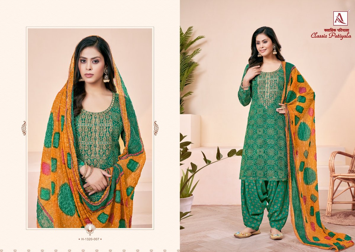 ALOK SUIT CLASSIC PATIYALA H-1320-001 TO H-1320-008 7