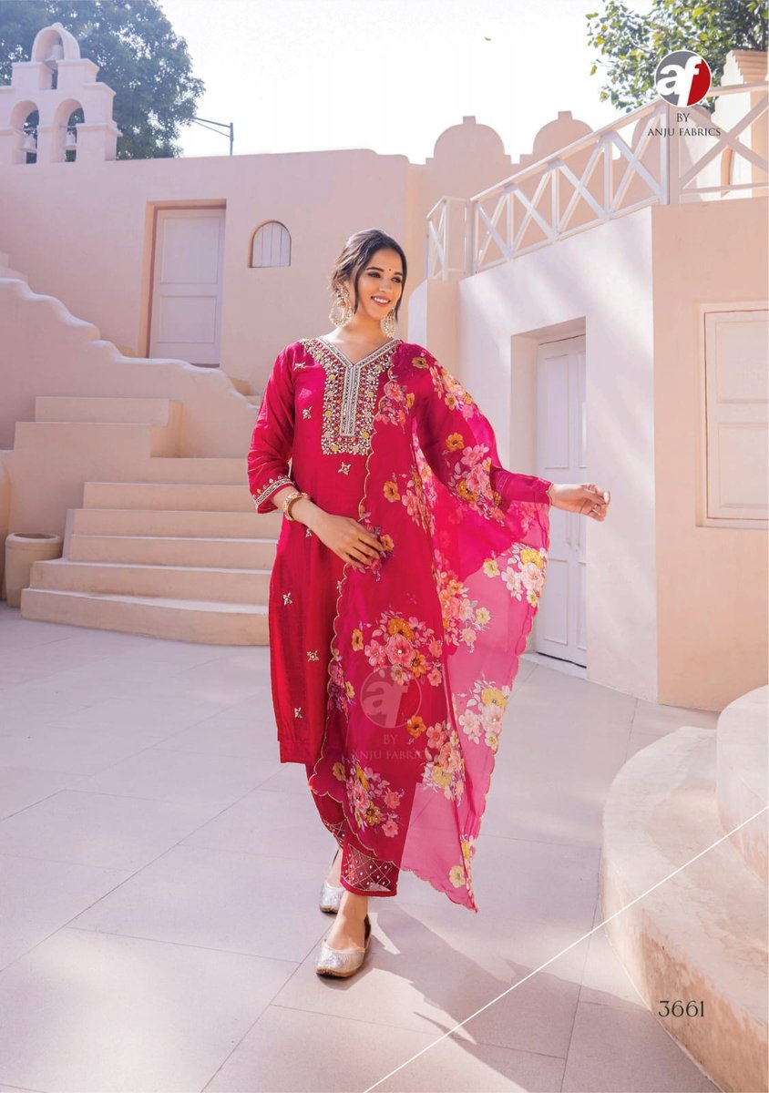 ANJU FABRIC SHEHNAI VOL-7 3661 TO 3663 1