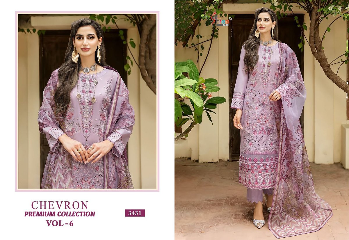 SHREE FAB CHEVRON PREMIUM COLLECTION VOL-06 3431 TO 3438 1