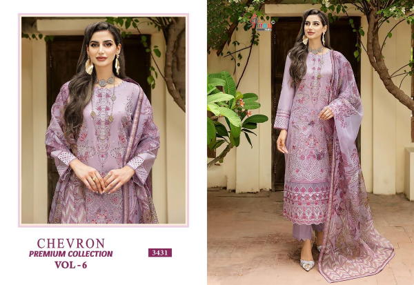 SHREE FAB CHEVRON PREMIUM COLLECTION VOL-06 3431 TO 3438