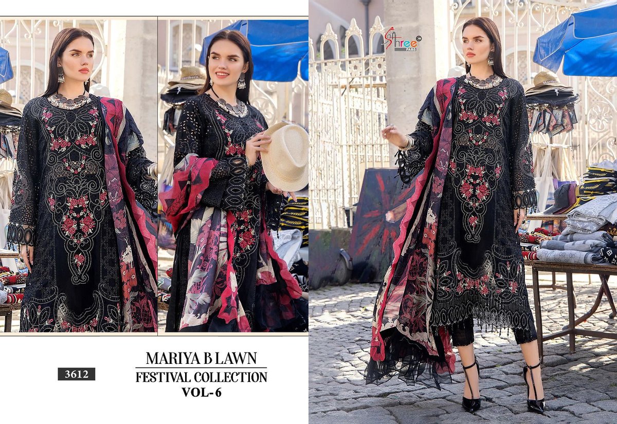 SHREE FAB MARIYA B LAWN FESTIVAL COLLECTION VOL-6 3611 TO 3616 2