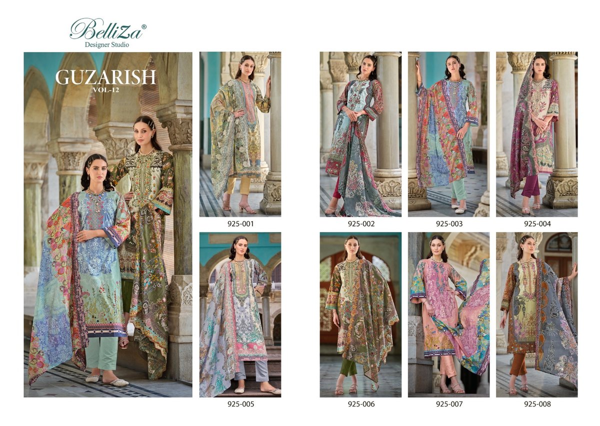 BELLIZA DESIGNER GUZARISH VOL-12 925-001 TO 925-008 9