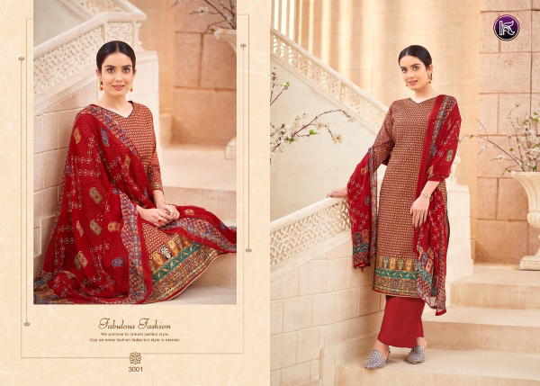 KALA FASHION ORANGE - 3 3001 TO 3004