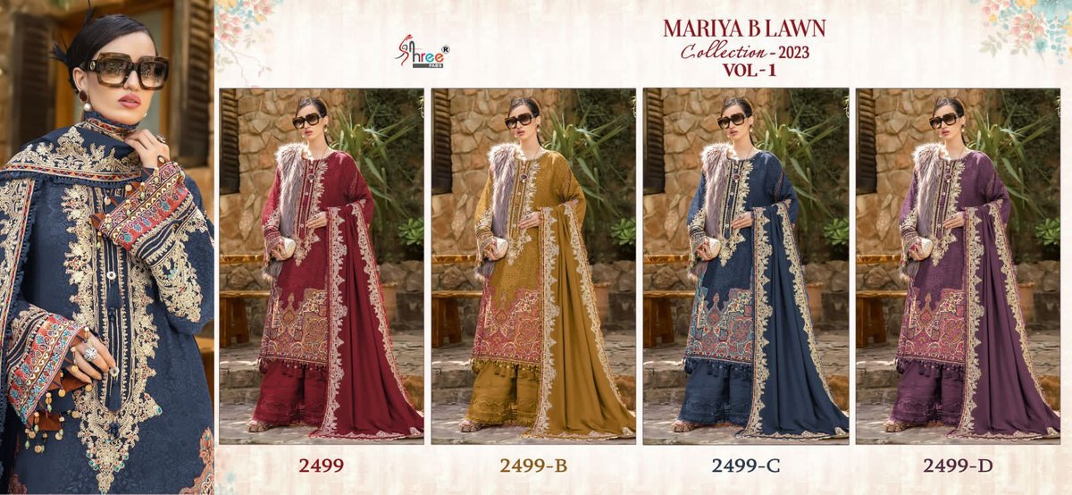 Shree Fab Mariya B Lawn Collection Vol-1 2499 Colors 5