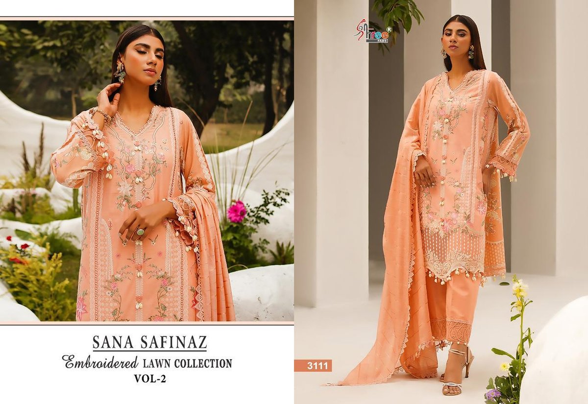 Shree Fab Sana Safinaz Embroidered Lawn Collection Vol-2 3110-3117 Series 2