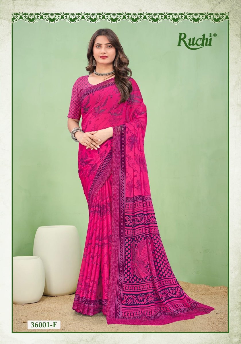 RUCHI SAREE STAR CHIFFON 168 36001-A TO 36003-G 4