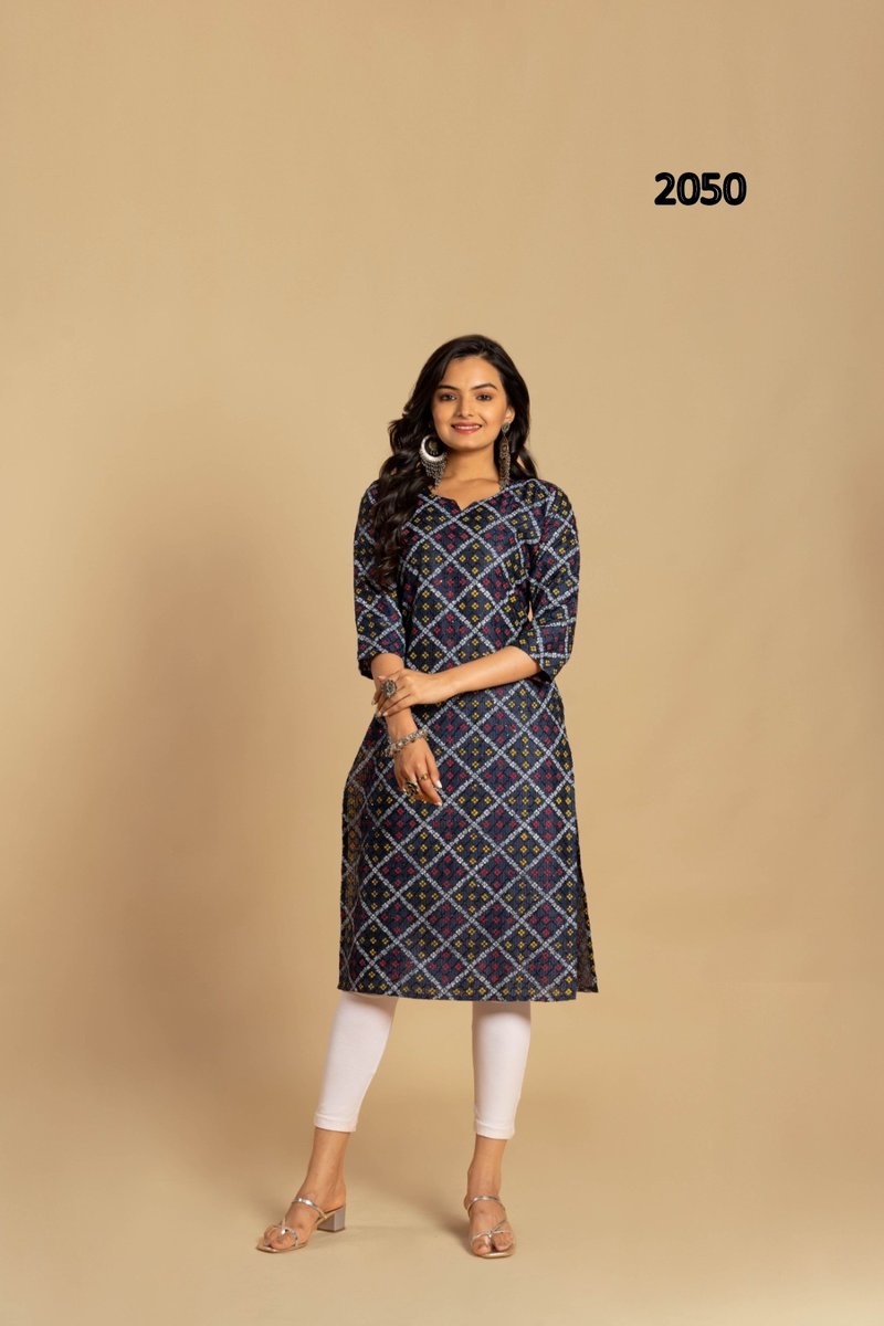 Gulzara Bandhani Kurti 2050-2056 Series 1