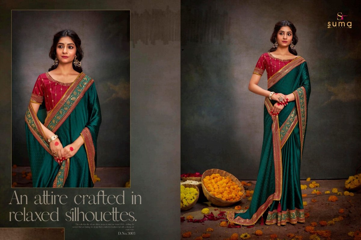 SUMA DESIGNER SILK SANCHI 3001 TO 3009 3
