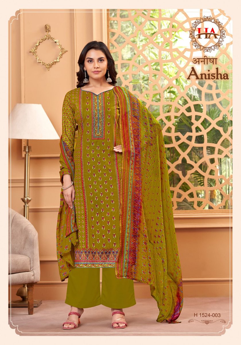 HARSHIT FASHION ANISHA H-1524-001 TO H-1524-008 3