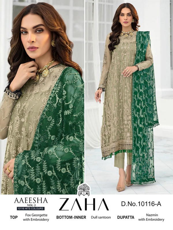 Zaha Aaeesha Vol-2 10116 Colors