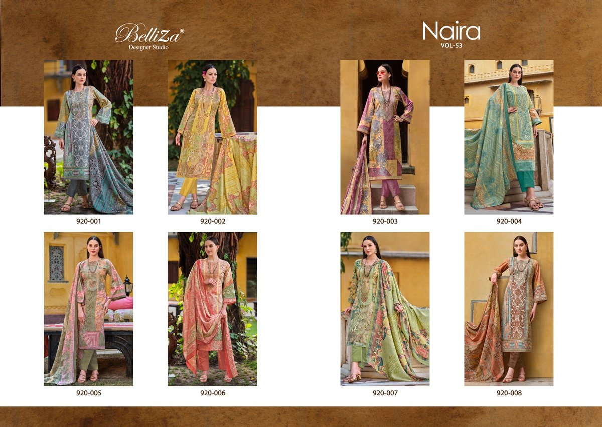 BELLIZA DESIGNER NAIRA VOL-53 920-001 TO 920-008 9