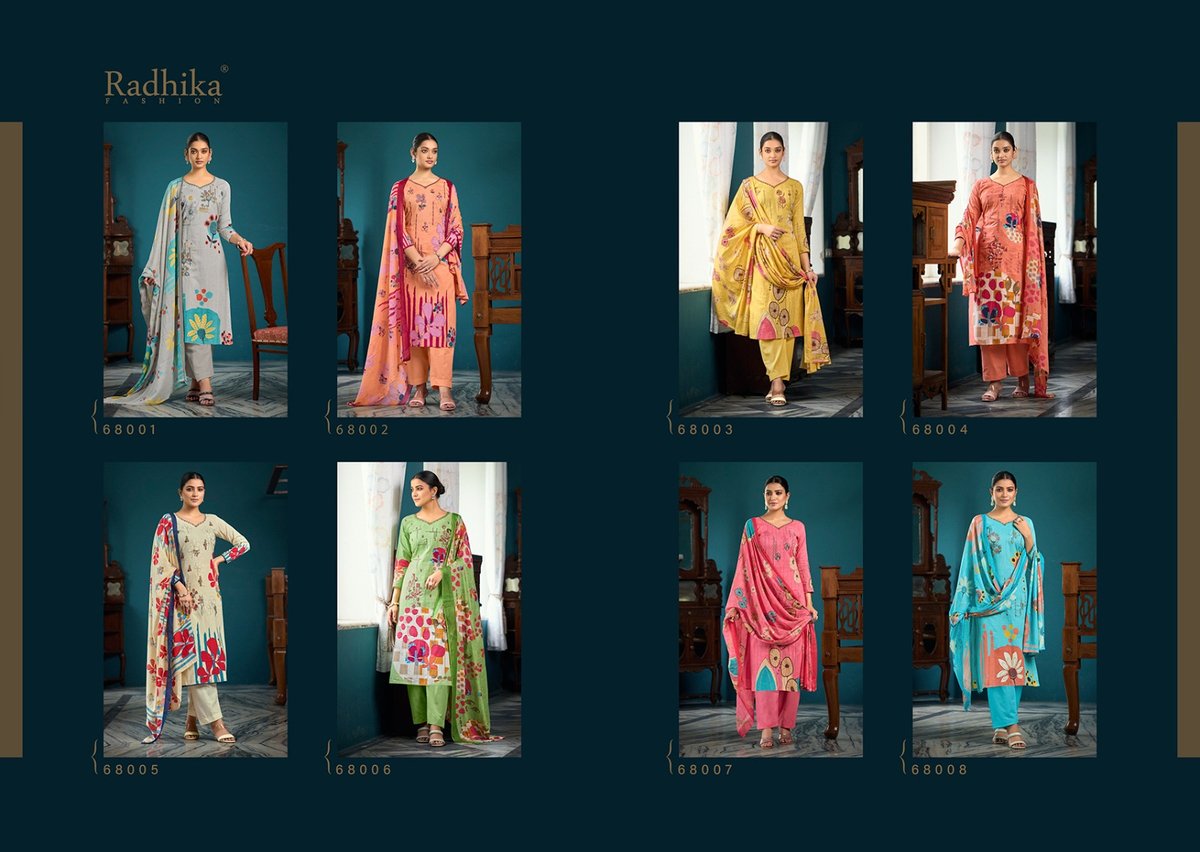 RADHIKA FASHION AZARA MEERA 68001 TO 68008 9