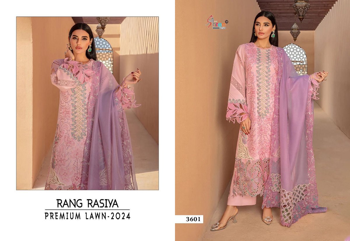 SHREE FABS RANG RASIYA PREMIUM LAWN - 2024 3601 TO 3604 1