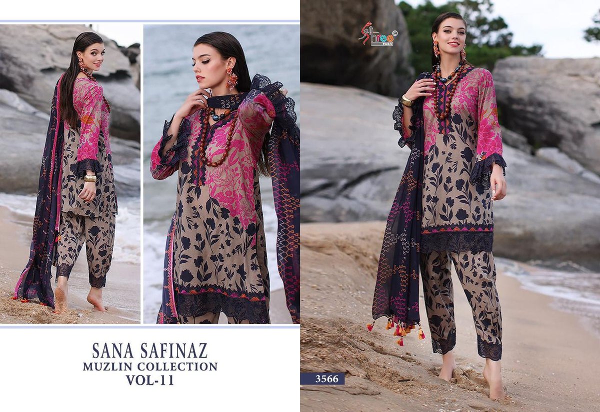 SHREE FABS SANA SAFINAZ MUZLIN COLLECTION VOL-11 3564 TO 3568 3