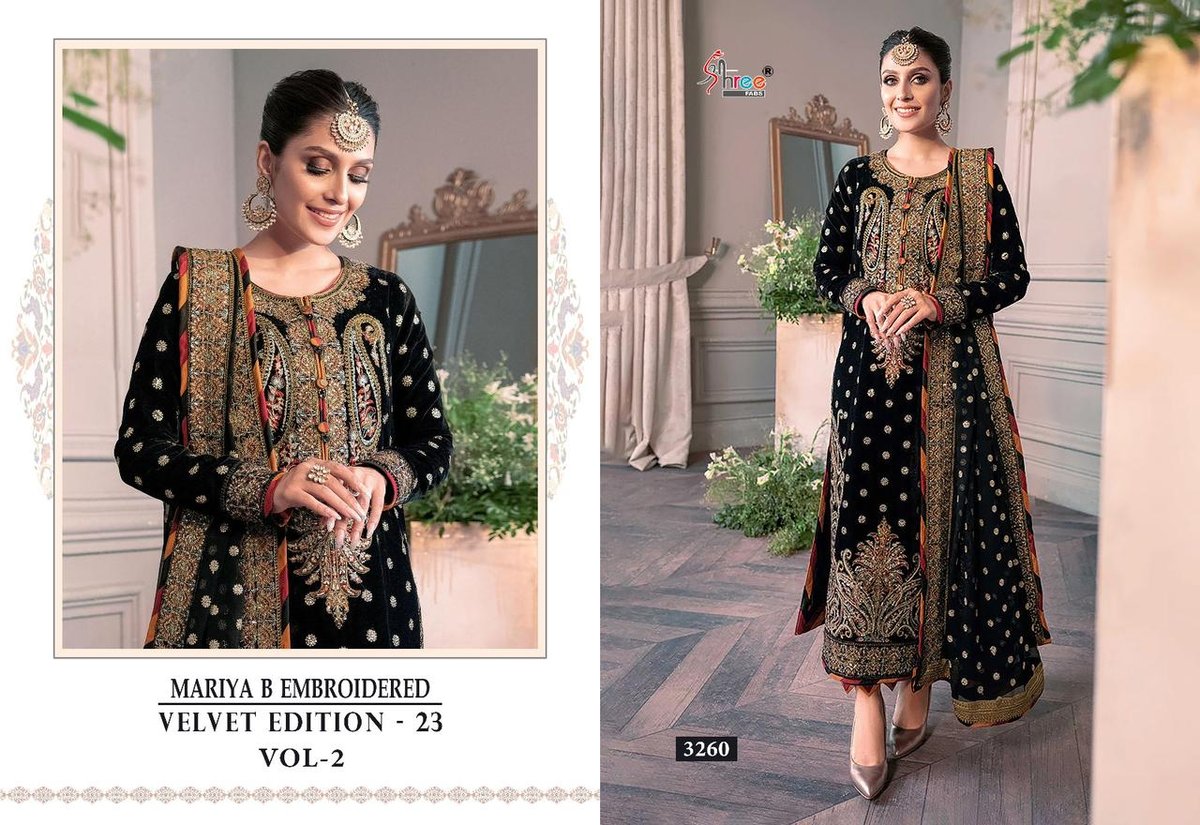 Shree Fab Mariya B Embroidered Velvet Edition 23 Vol-2 3259-3263 Series 2