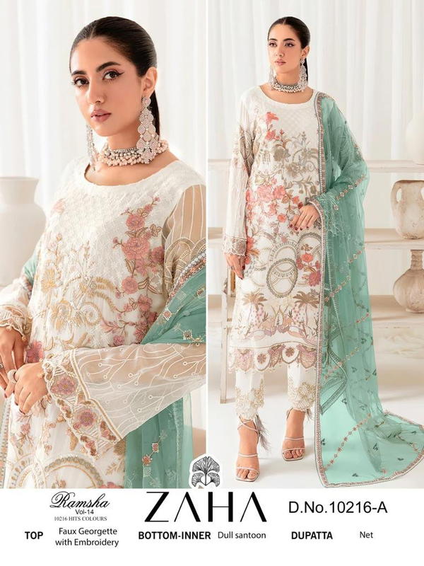 Zaha Ramsha Vol-14 10216 Colors