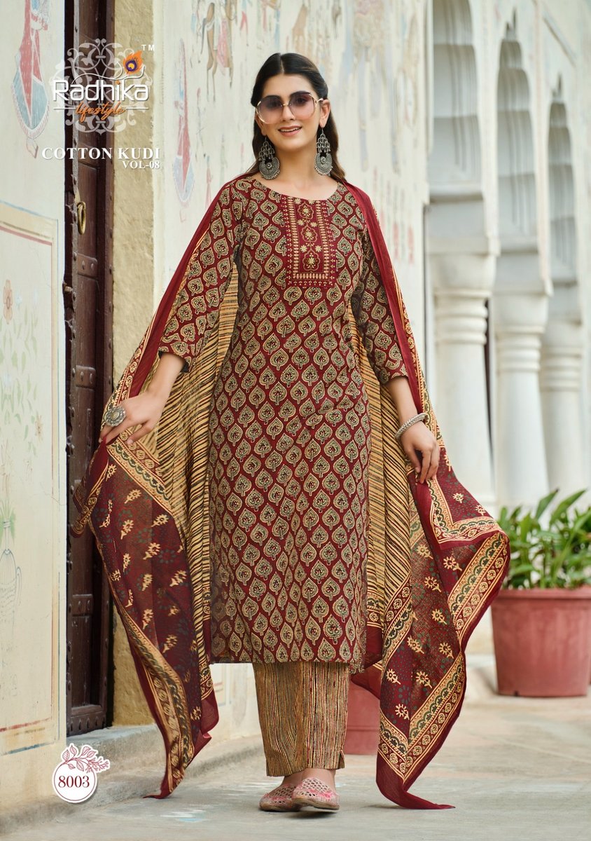 Radhika Lifestyle Cotton Kudi Vol-8 8001-8008 Series 3
