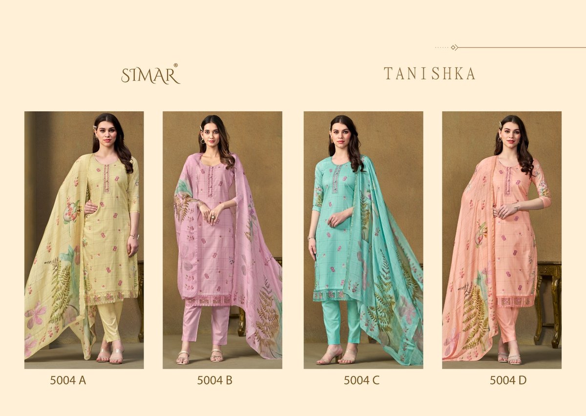 GLOSSY SIMAR TANISHKA 5004-A TO 5004-D 5