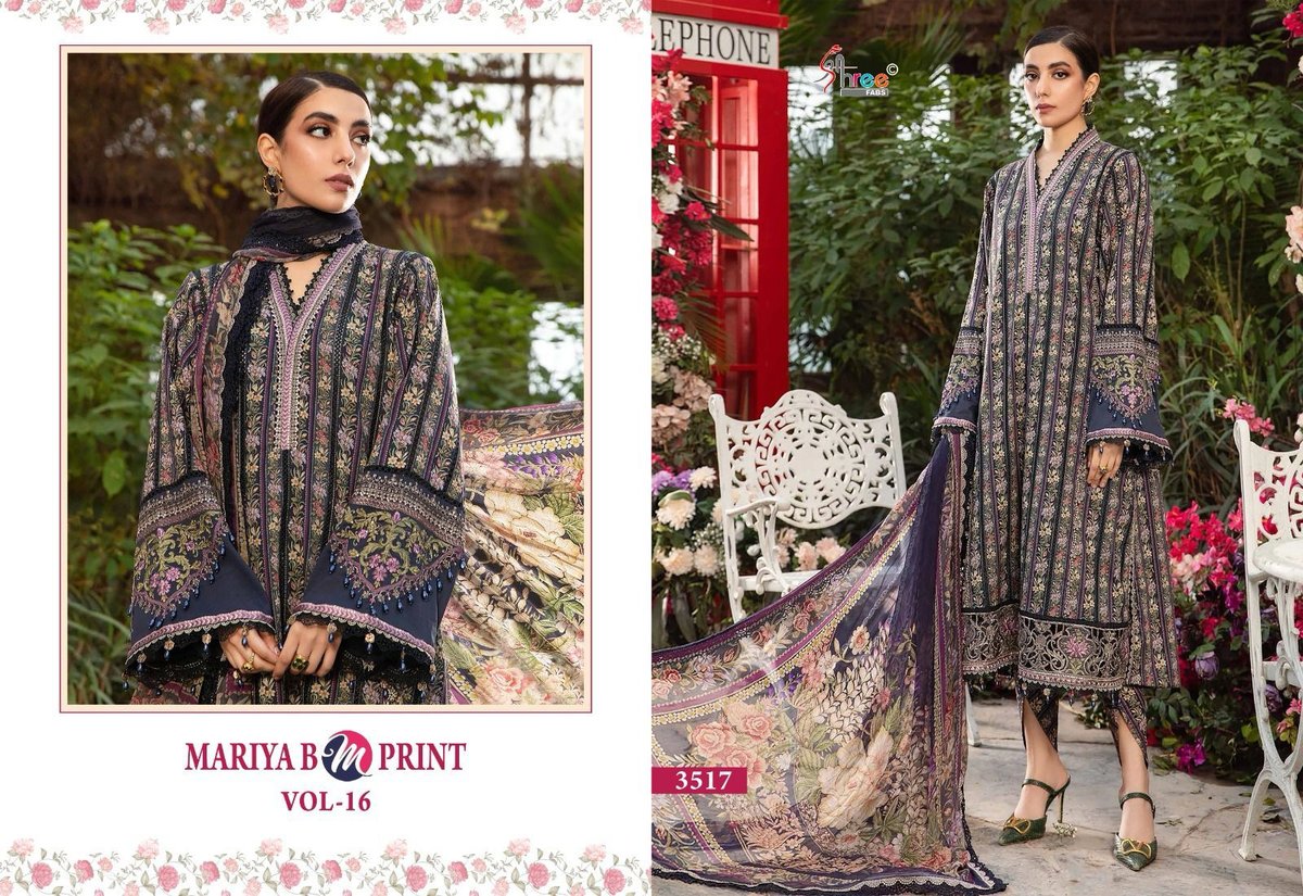 SHREE FAB MARIA B M PRINTS VOL-16 3512 TO 3519 6