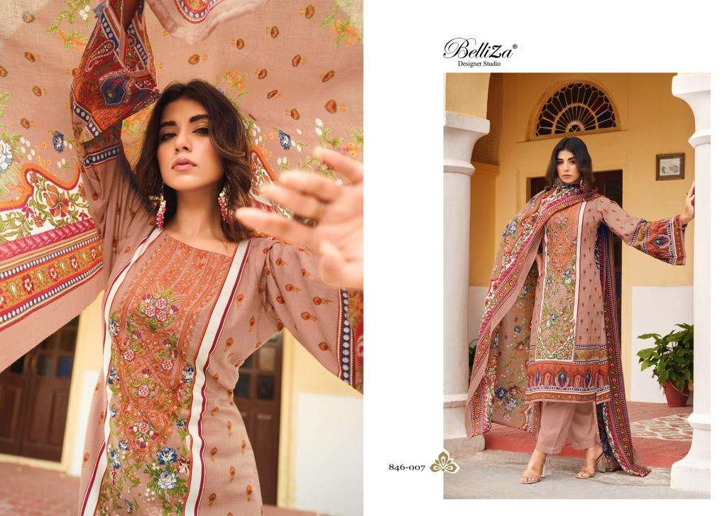 Belliza Designer Naira Vol-21 846-001 to 846-008 Series 7