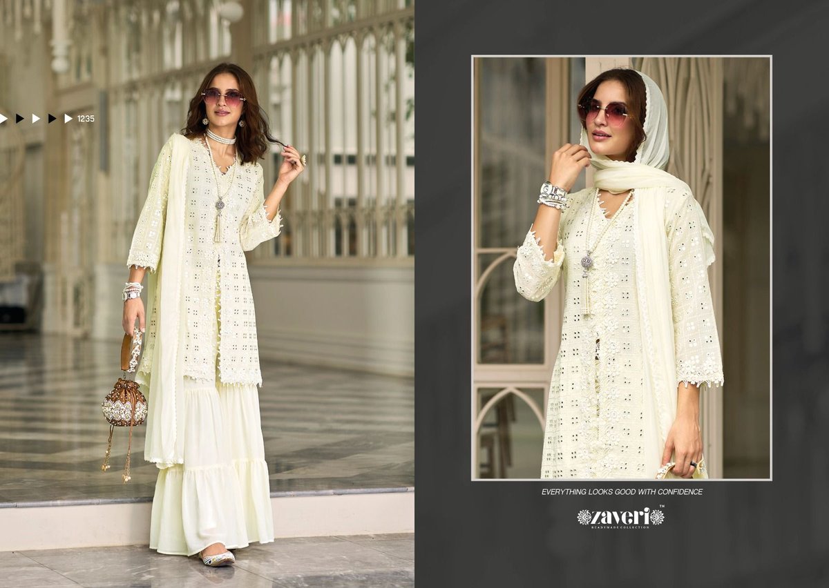 Zaveri Black And White Vol-2 1235 Colors 1