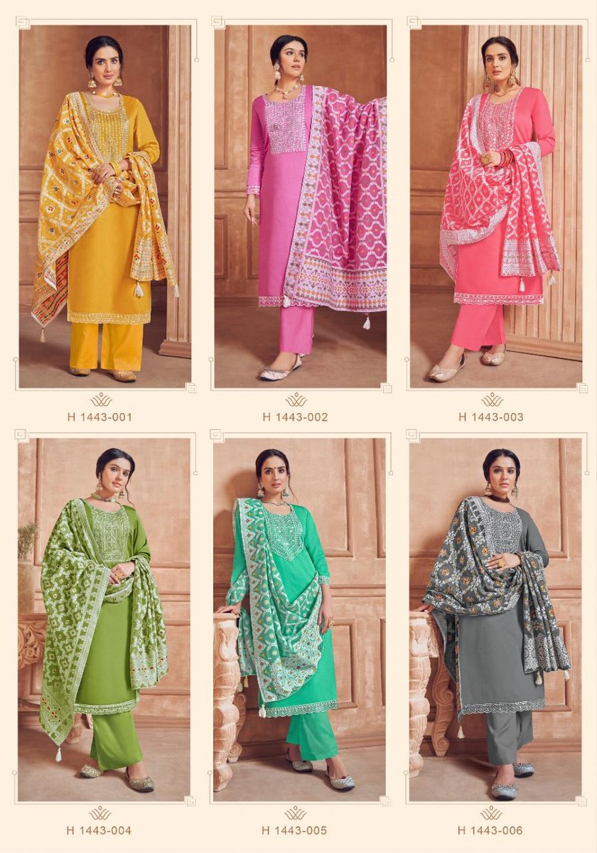 ALOK SUIT LAKHNAVI TOUCH-4 H-1443-001 TO H-1443-006 7