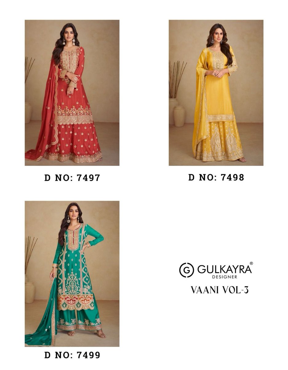 GULKAYRA DESIGNER VAANI VOL-3 7497-7499 4