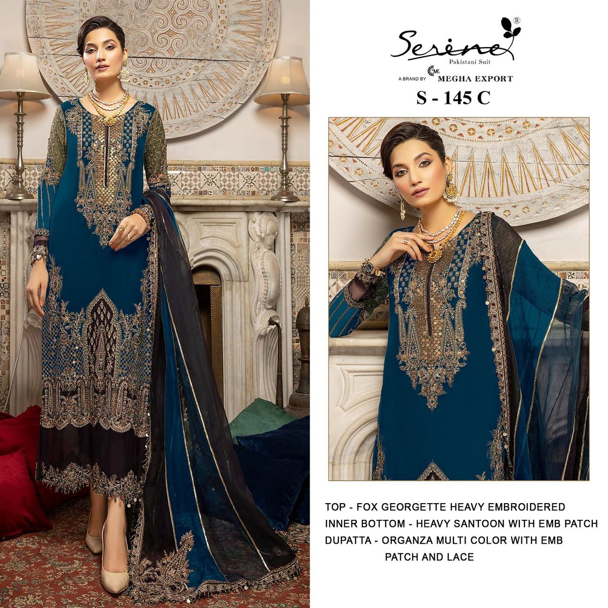 Serine Pakistani Suit S-145 Colors 5