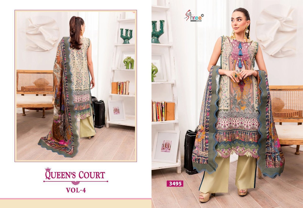SHREE FAB QUEENS COURT VOL-4 3491 TO 3497 5