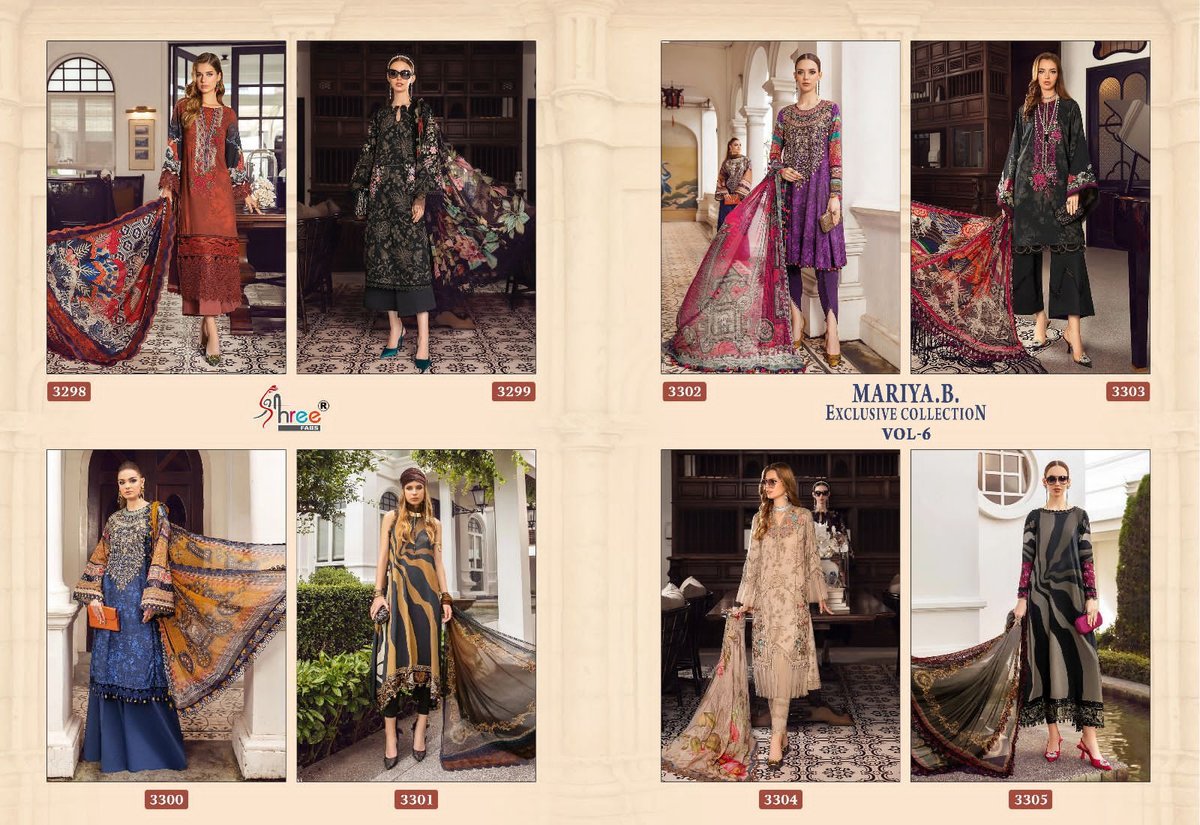 SHREE FAB MARIA B EXCLUSIVE COLLECTION VOL-06 SERIES 3298 TO 3305 9