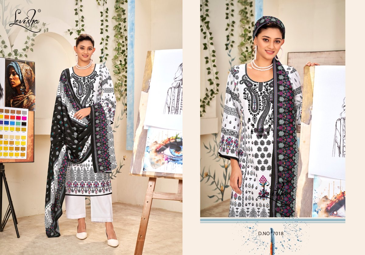 LEVISHA NAIRA NX VOL-7 BLACK & WHITE 7013 TO 7018 6