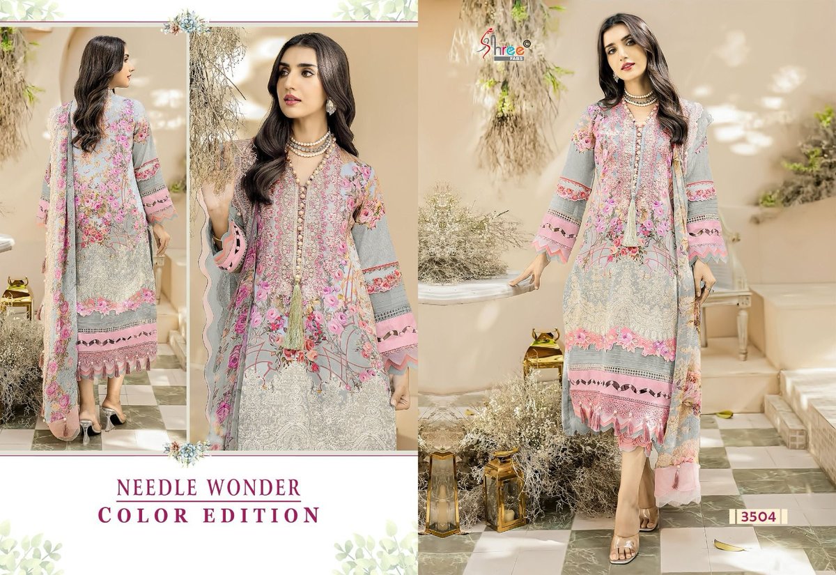 SHREE FAB NEEDLE WONDER COLOUR EDITION 3501 TO 3504 4