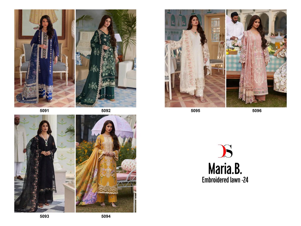 DEEPSY SUITS MARIA.B EMBROIDERED LAWN - 24 5091 TO 5096 7