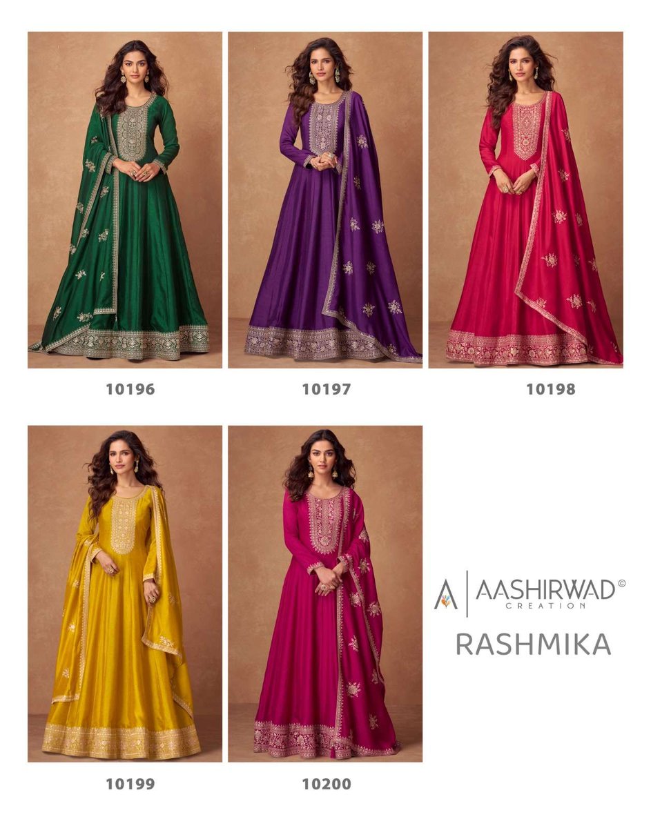 AASHIRWAD CREATION RASHMIKA 10196 TO 10200 6