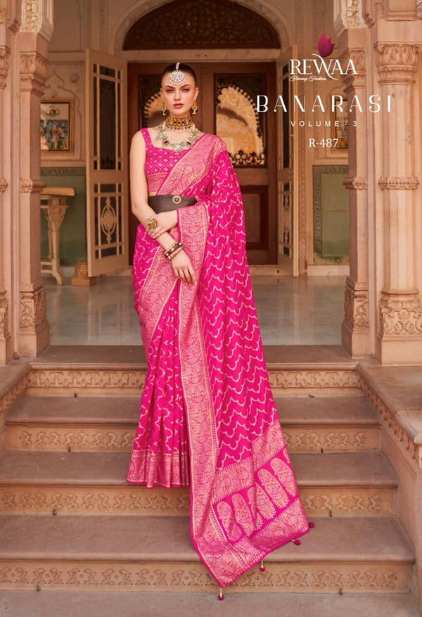 Rewaa Banarasi Vol-3 R-487  to R-489 Colors