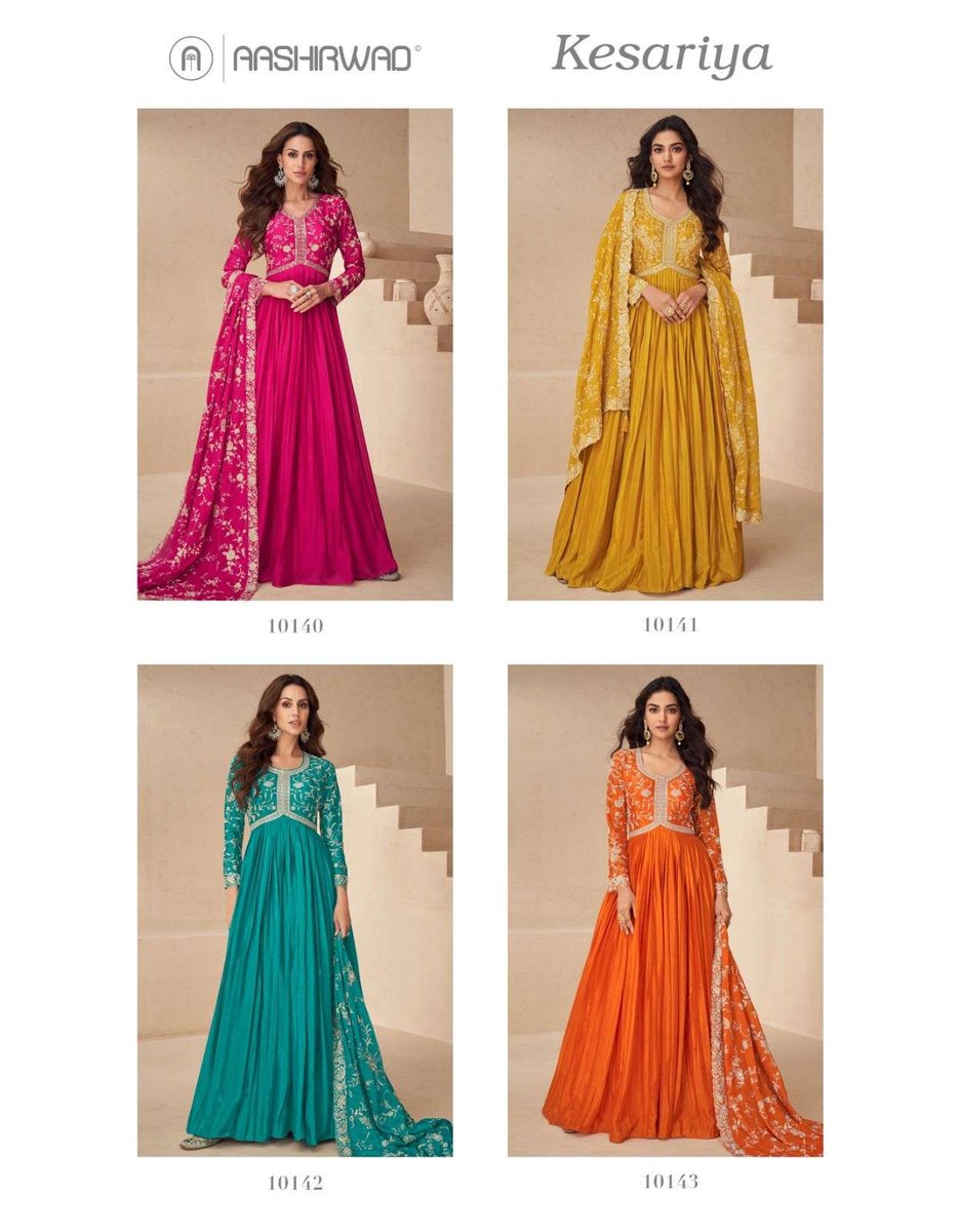 AASHIRWAD CREATION KESARIYA 10140 TO 10143 5
