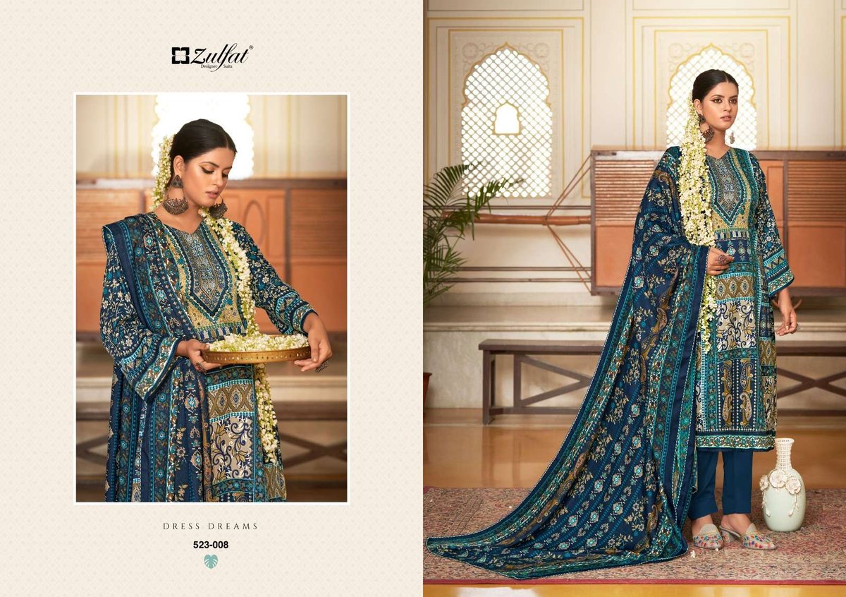 Zulfat Designer Wahida 523-001 to 523-008 Series 8